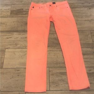 AG Stilt Cigarette straight leg light pink pants. Size 28.